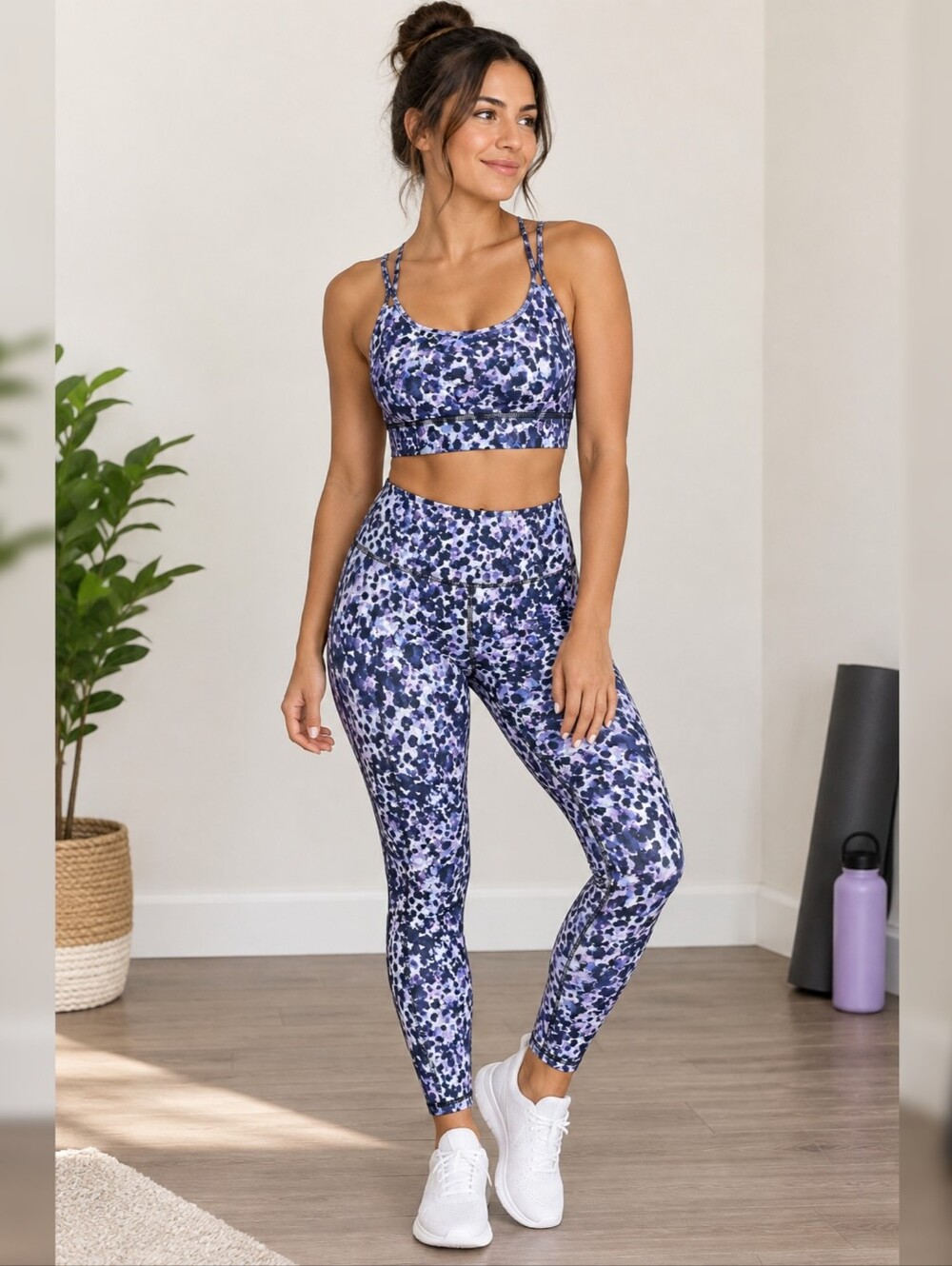 NWT Gaiam activewear medium support sports bra and high-waisted leggings set XS